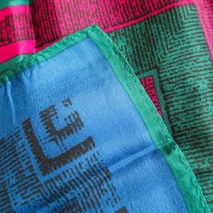 Vintage Scarf Magnificent Multicolor Geometric Scarf Just Stunning Unusual Design scarf