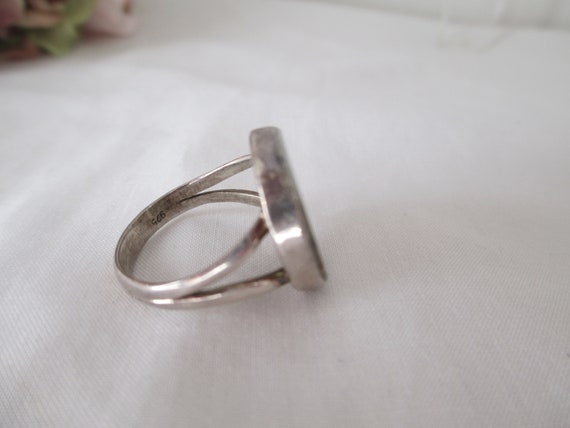 Vintage Ring Sterling Silver Scenic Moss Dendriti… - image 3