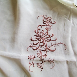 Vintage Scarf Magnificent Cream Floral Scarf Unique Scarf Vintage Scarves
