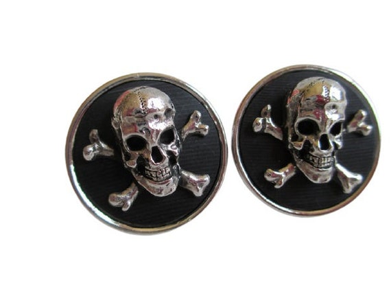 Vintage Swank Original Linkwood Skull and Crossbo… - image 1