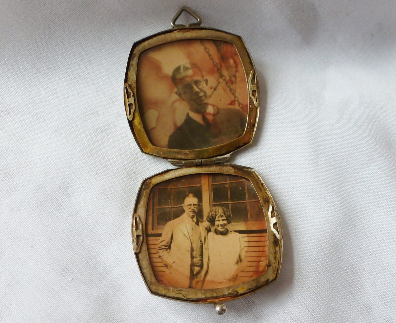 Vintage Locket Art Deco Sterling Silver Statement Pendant Locket Large ...