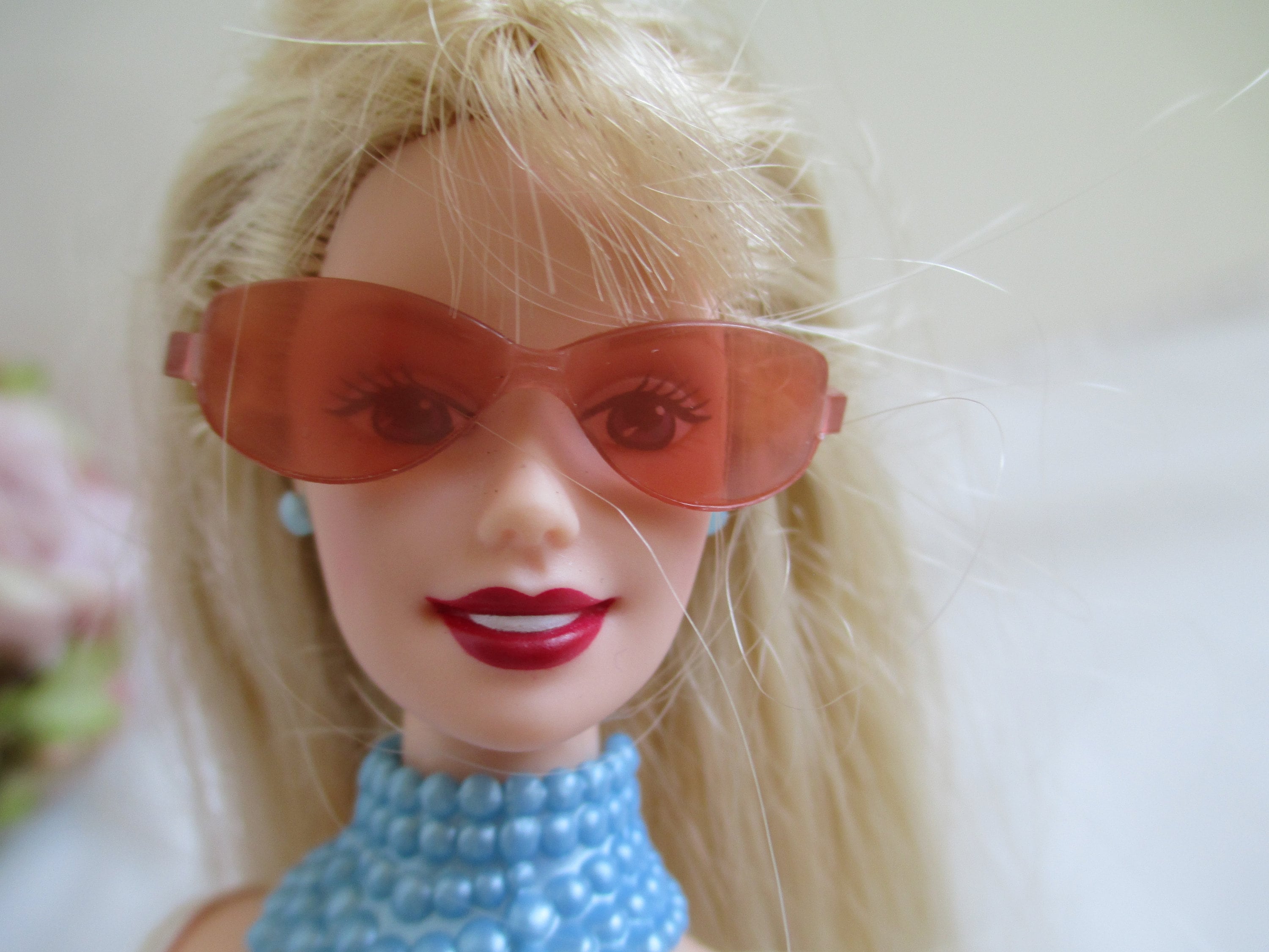 Clear pink big aviator oversized sunglasses Barbie goggles shield retro dollbaby Barbie Fashion Doll Sunglasses Accessory | Mercari main image 3
