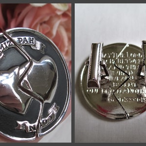 Swank Vintage Cufflinks MIZPAH Coin Cufflinks, Prayer Cuff Links Silver Tone Enamel Fantastic Designer Collection Vintage Cufflinks For Him