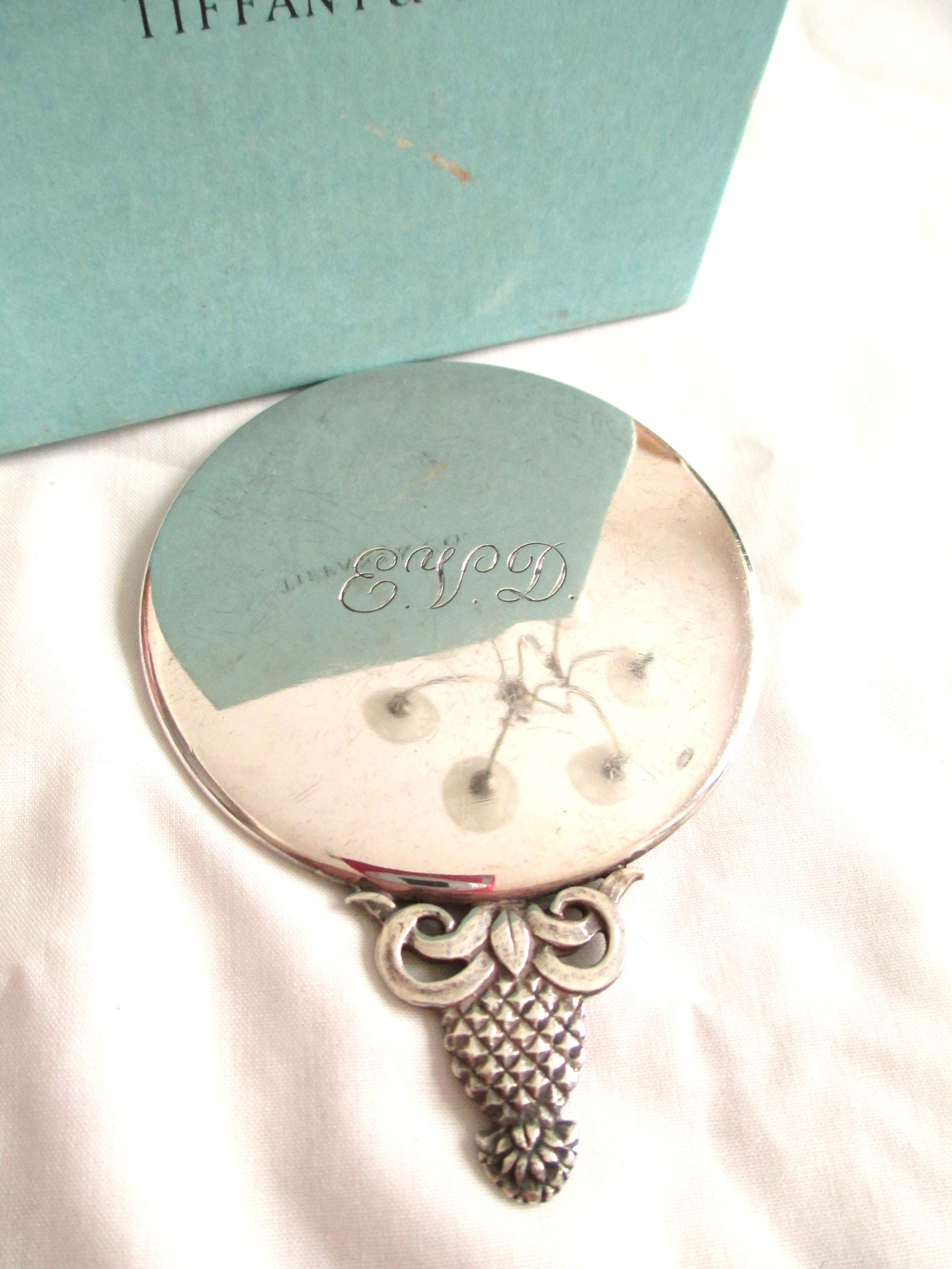 Vintage TIFFANY & CO Sterling Silver Pineapple Compact Handbag