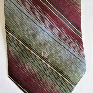 Christian Dior Monsieur Dior Logo Necktie Vintage Awesome Stripe Mens Necktie Professional Stylish Man