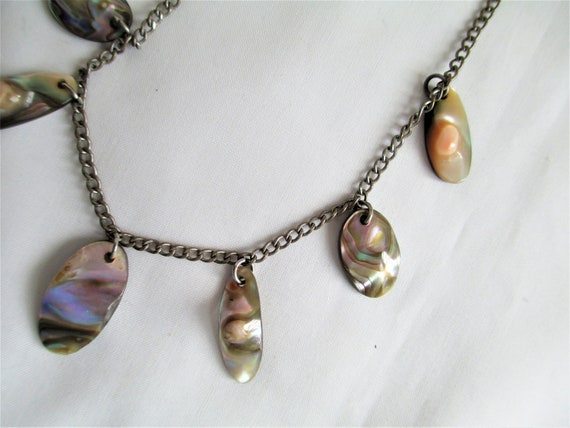 Blister Pearl Necklace 7 Blister Pearls Dangle Ne… - image 4