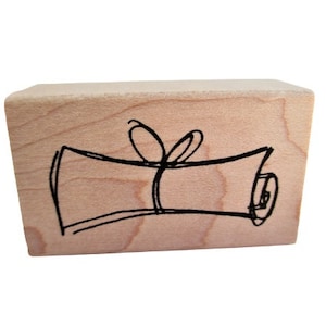 Stempel Abschluss Abschluss Diplom Stempel Stempel Deko Dekor Holz Passepartout Stempel Papiermodell , Ton, Schmuck