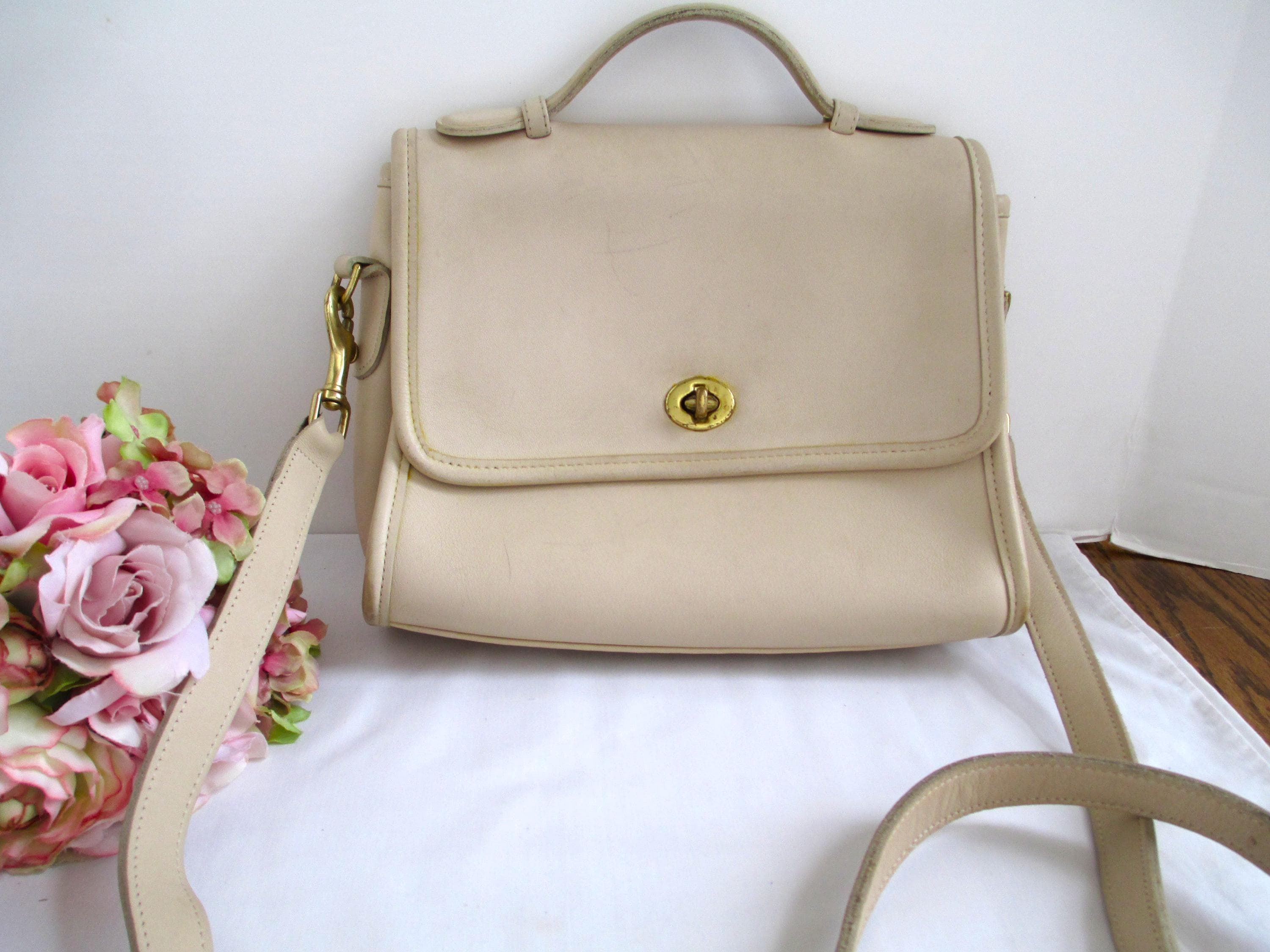 Ivory Vintage Coach - Etsy