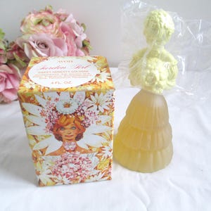 Avon Vintage Garden Girl Sweet Honesty Cologne Glass Bottle And Original Box 1970&#39;s Vintage Avon Perfume Collectible