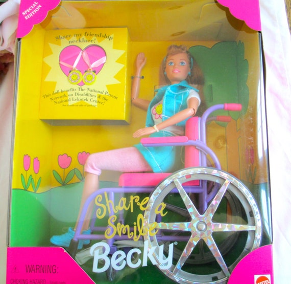 Barbie Doll Vintage 1996 Share a Smile Becky the First 11 Inch