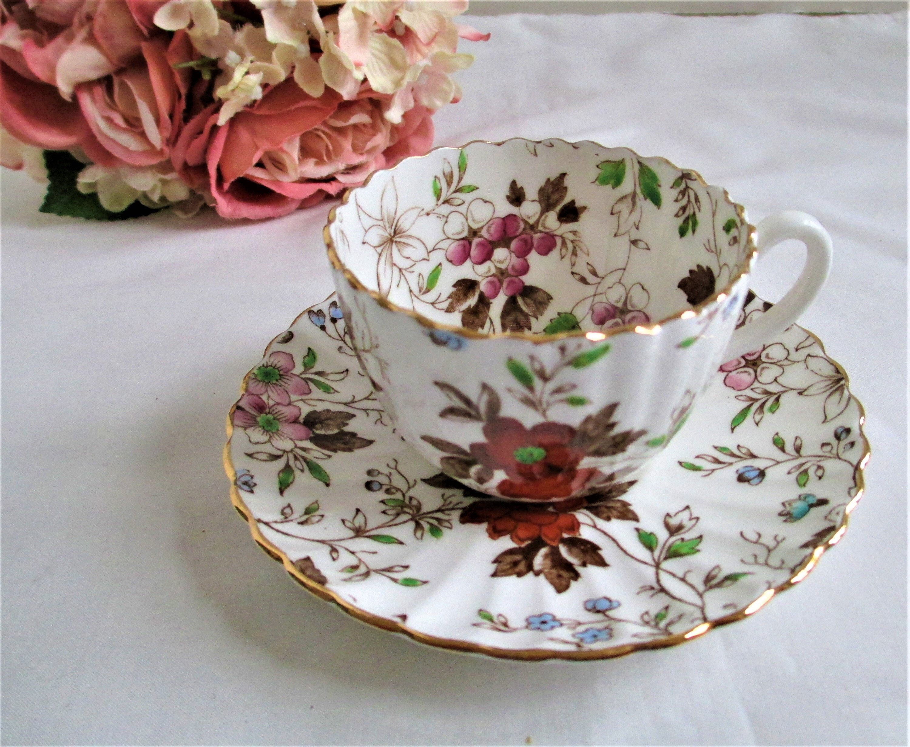 Vintage Tea Cup & Saucer Radfords “the Gatineau” Fenton Tea Cup