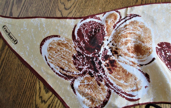 Vintage Silk Scarf Magnificent Cacharel Silk Flow… - image 10