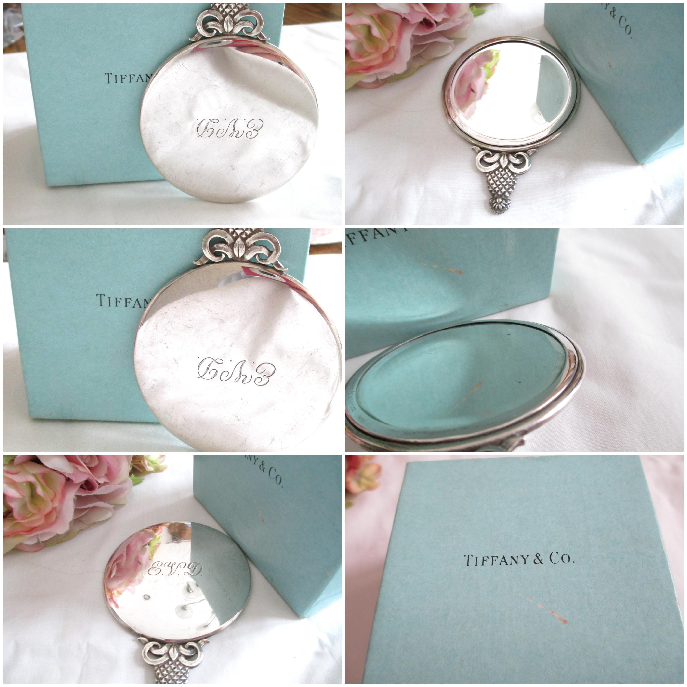 Vintage TIFFANY & CO Sterling Silver Pineapple Compact Handbag