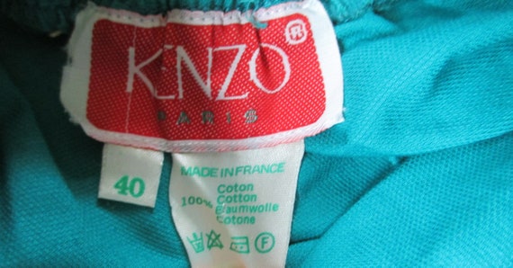 Kenzo Paris Teal Cotton Ruffle Skirt US size 8 Fr… - image 6