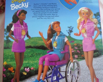 Barbie Doll Vintage 1996 Share a Smile Becky the First 11 Inch