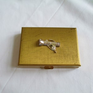 Vintage Compact Rhinestone Zell Fifth Avenue Face Powder Compact Zell First Nighter Flashlight / Compact Hard To Find Art Deco Vanity