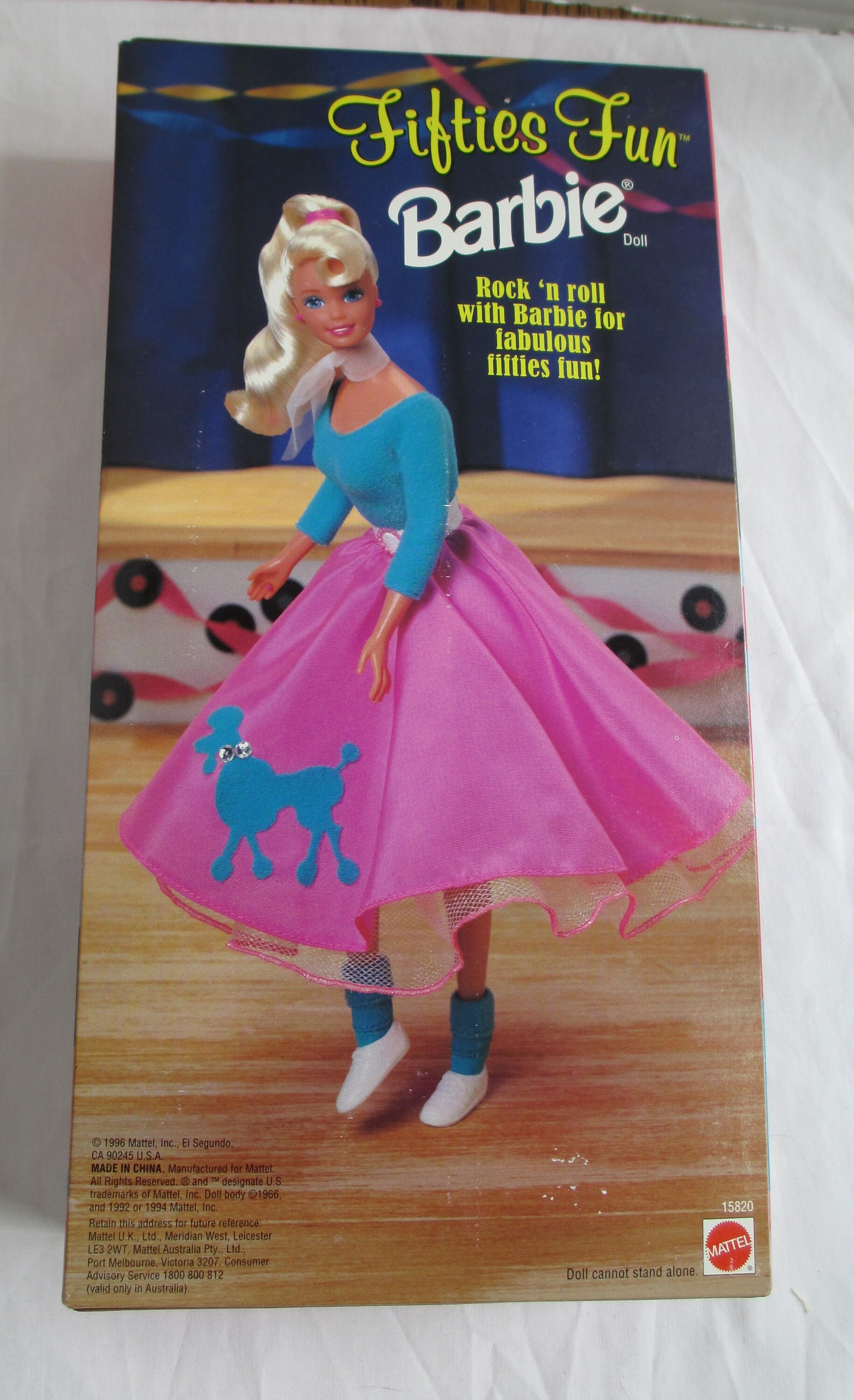 Barbie Doll Fifties Fun Barbie Doll 1996 NRFB Vintage 15820 Wearing Poodle Skirt New in Original Box NRFB Vintage Barbie Doll Etsy Israel