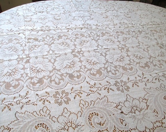 Tischdecke Vintage Spitze Längliche Wunderschöne Tischdecke 145cm X 120