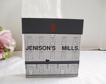 Estantería de madera retirada de 1898 de Jenison's Mills, Michigan, The Cat's Meow Village, gatos coleccionables de Faline