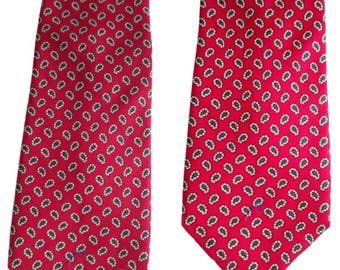 Corbata de Robert Talbott de seda cosida a mano, estilo vintage, diseño geométrico, diseño moderno.