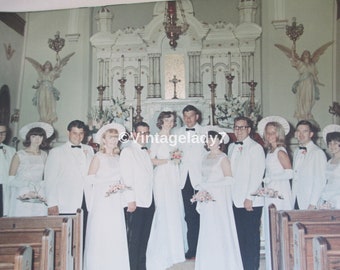 Vintage Photo 1967 Wedding In the  Beautiful Church Architecture Archive Of PHOTOGRAPHER One Of A Kind 8X10