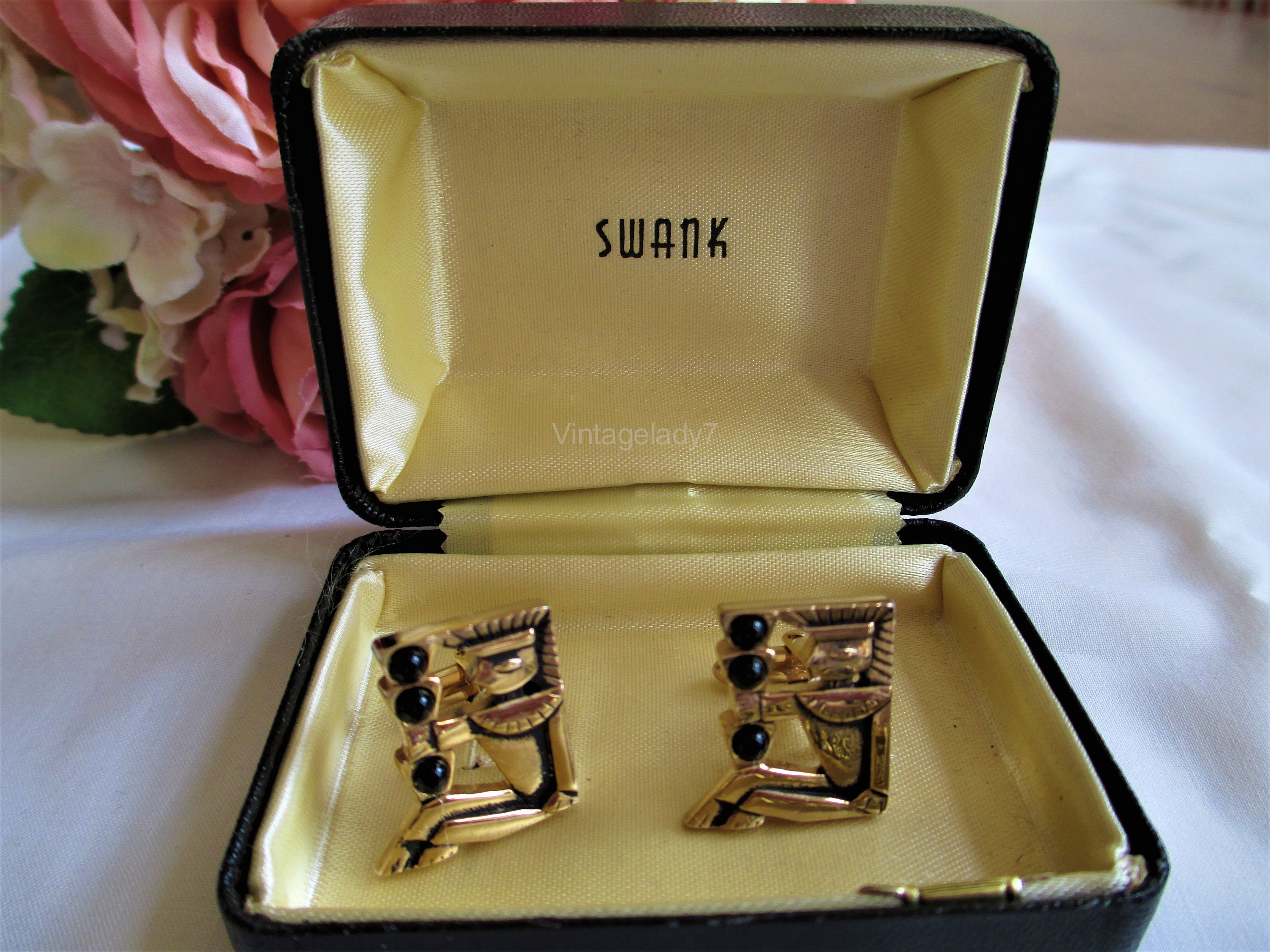 Mancuernillas SWANK Oro vintage vintage oro mancuernas -  España