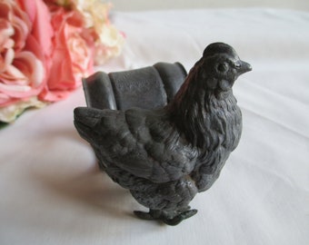 Servilletero victoriano antiguo con figura de pollo, raro y grande, de Rodgers Bros., bañado en plata. Impresionante casa victoriana. Cocina victoriana.