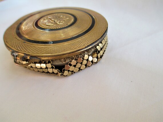 骨董品　ヴィンテージ　化粧品　vintage makeup Vintage Compact Evans Mesh Powder and Rouge Compact Art Deco