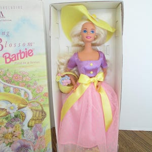 Barbie Doll Spring Blossom Barbie Special Edition First in Series, Barbie Doll, 1990s Mattel Special Edition Mattel Brand NIB NRFB