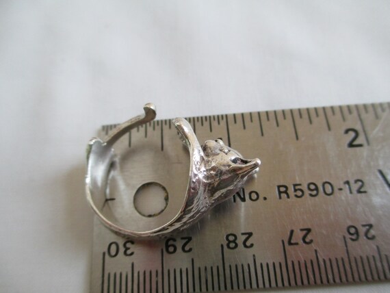 Cat Ring Adorable Sterling Silver Wrap Around Kit… - image 8