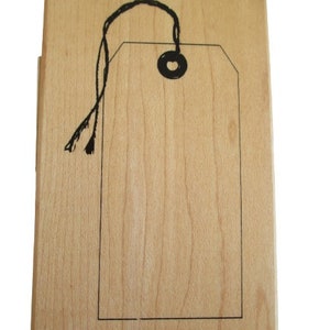 Overzicht hang tag 92291 Grote rubberen stempel Inkadinkado op hout gemonteerde rubberen stempel NOS Decoratieve stempel Kaarten maken, papier Ambachten,