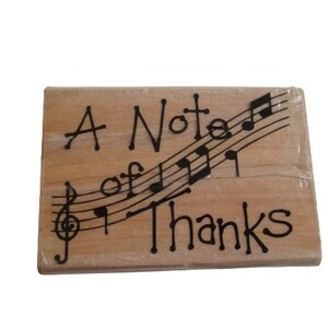 A Note Of Thanks Dekorative Holz Passepartout Stempel NOS Kartenherstellung, Papiermodelle