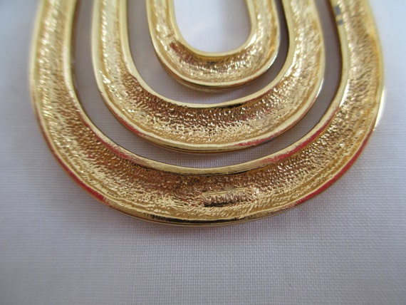 Vintage Vendome Chunky Gold Tone Necklace And Ear… - image 5