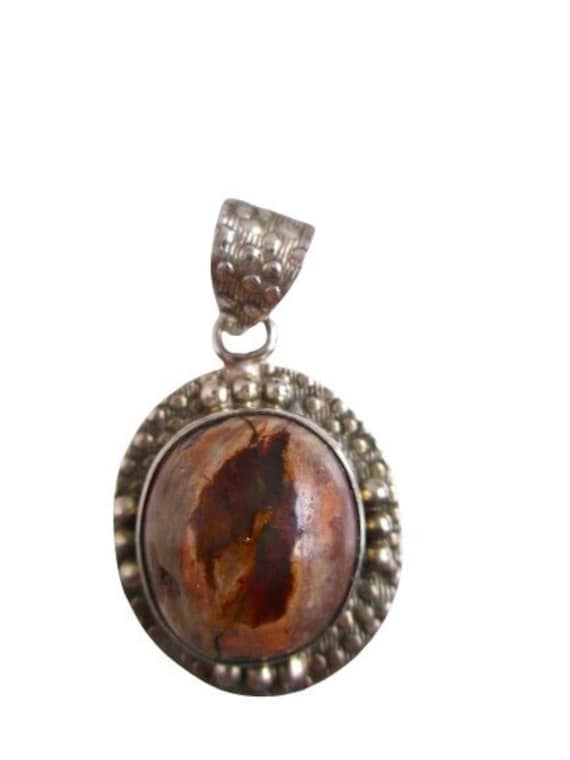 Big Early 1900's Vintage Navajo Petrified Wood Native American Jewelry Silver Bracelet Big Early 1900's Vintage Navajo Petrified Wood Native American Jewelry Silver Bracelet