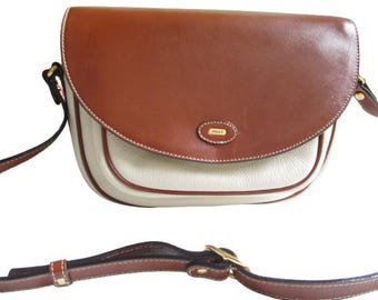Vintage Coach Mia Lace Studs Brown Floral Rugged Purse 10064