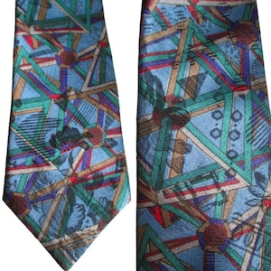 Vintage Tie Geometric Pattern Beautiful Cornerstone Abstract Mens Necktie Professional Stylish Man