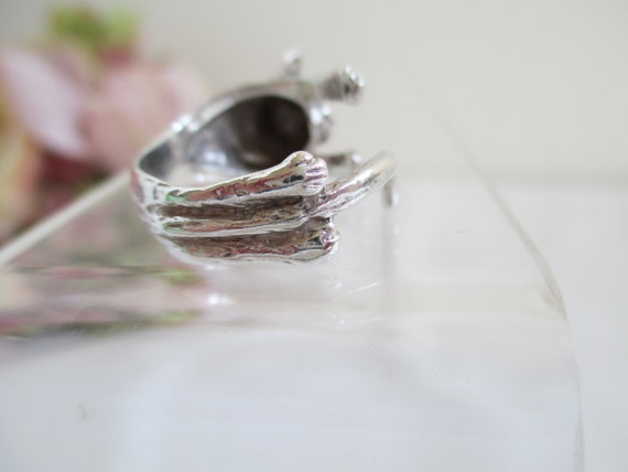 Cat Ring Adorable Sterling Silver Wrap Around Kit… - image 7