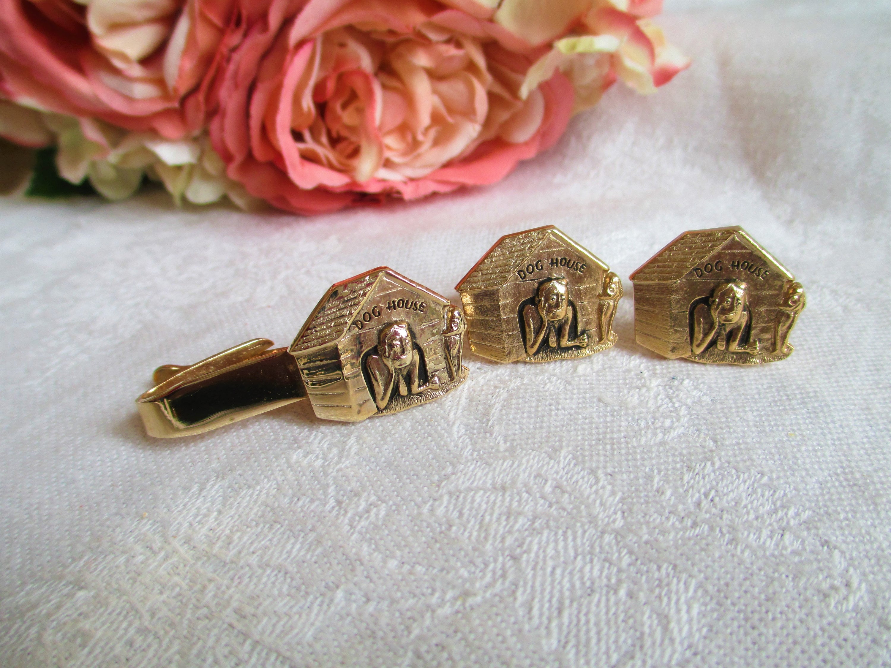 【 明治～大正 チェーンカフス対 】　野球ボール　銅地銀鍍金　エナメル象嵌 ヴィンテージ カフスボタン セット マン イン ザ ドッグ ハウス レア