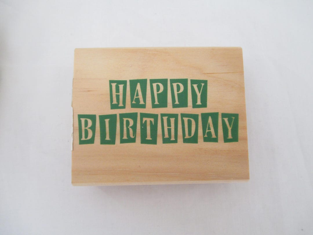 Happy Birthday Quote Wood Mounted Rubber Stamp Inspiration Journaling ...
