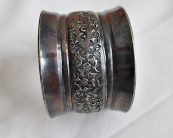 Antique Victorian Floral Napkin Ring Plata Plateado Napkin Holder Casa Victoriana