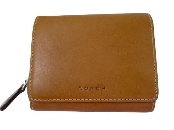 小物 Rare Vintage Coach RoundZip Wallet Brown Vintage Coach Classic Camel Leather Wallet Snap Closure With Zip