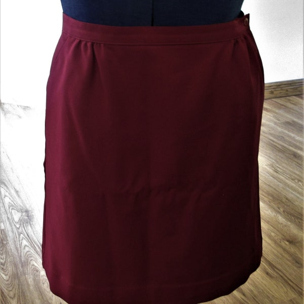 Vintage Skirt Wine  70s Skirt By Donnkenny Long Skirt Size 38/24 Vintage Clothing