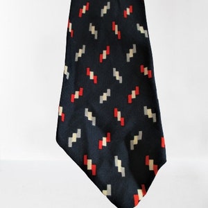 Vintage Necktie Silk 1940&#39;s Blue Geometric Tie de Free&#39;s New York Vintage Mens Necktie Professional Stylish Man Cravate Professionl Necktie