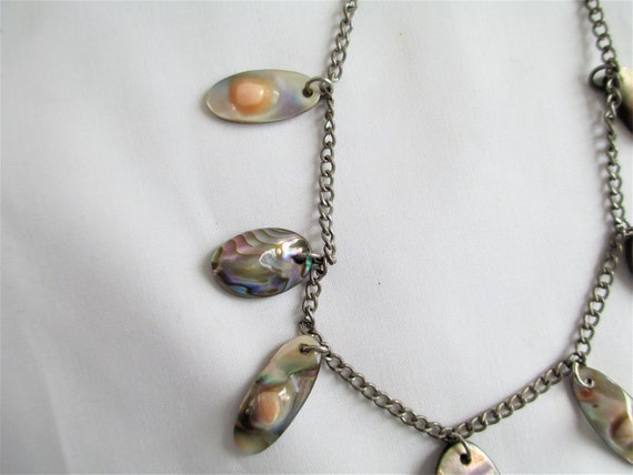Blister Pearl Necklace 7 Blister Pearls Dangle Ne… - image 3