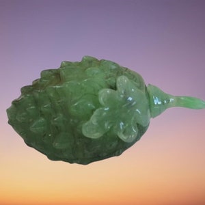 Antique Snuff Bottle Exceptional Spinach Green Jade Durian Fruit Shaped Snuff / Opium bottle Collectibles Qing Dynasty