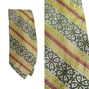 Vintage Necktie Fantastic Geometric Stripe 40&#39;s 50&#39;s Necktie Tie Necktie Men Stylish Ties Unisex Neckties