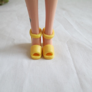 Barbie Shoes Yellow Ankle Strap SHOES (Doll Not Included)