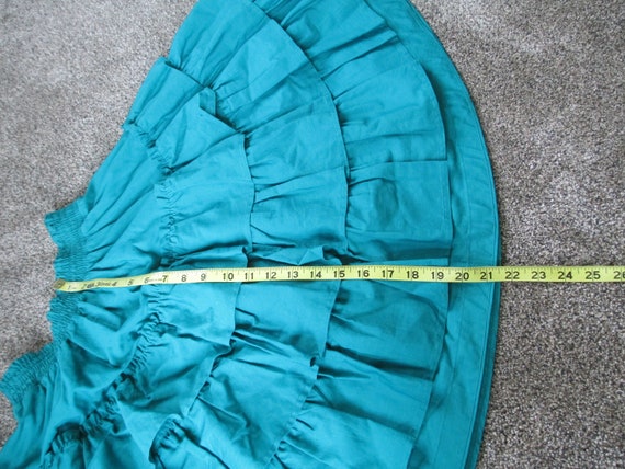 Kenzo Paris Teal Cotton Ruffle Skirt US size 8 Fr… - image 7