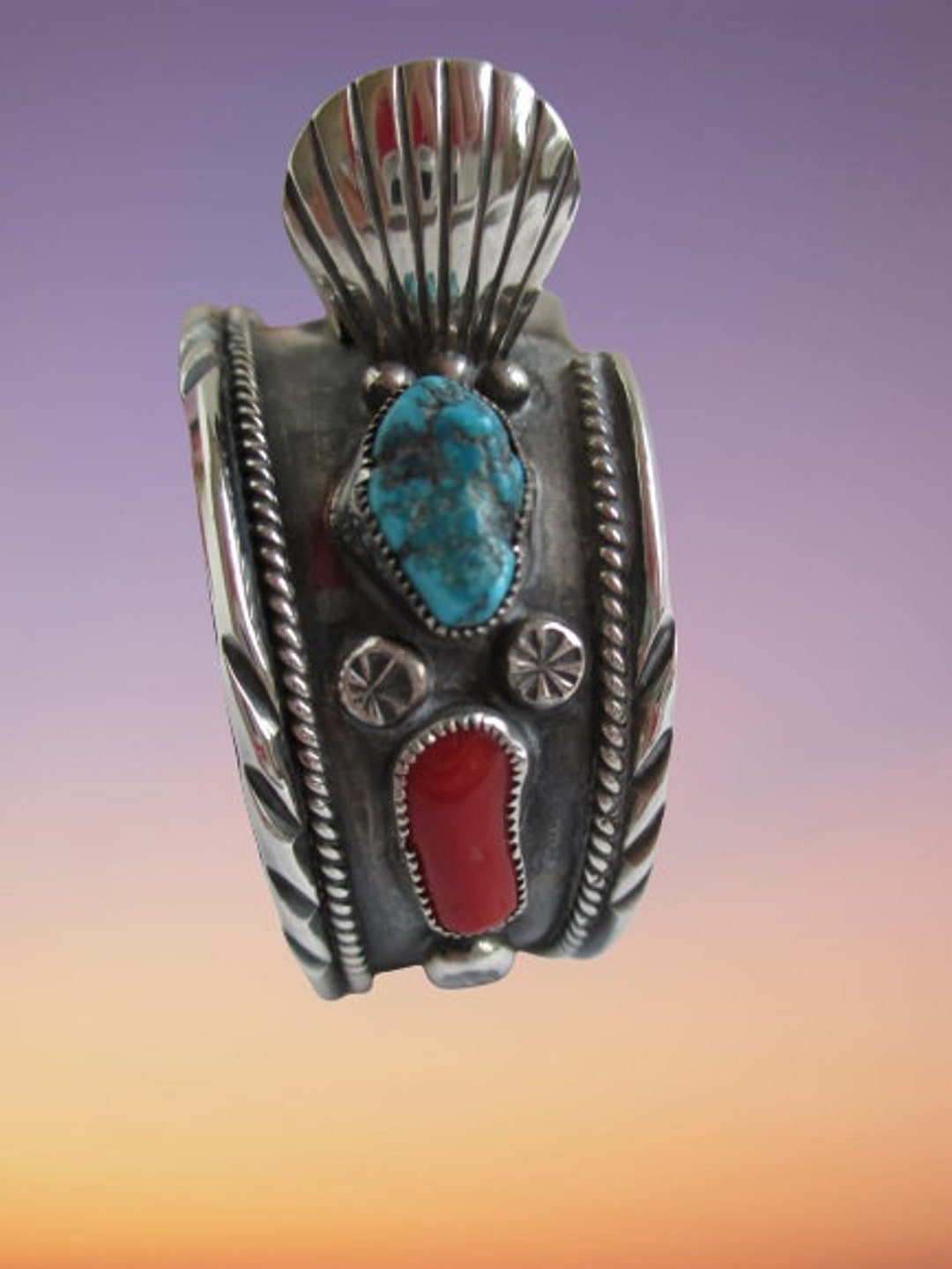 Cleve Honyaktewa Rare Vintage CUFF Watch Bracelet Sterling Silver
