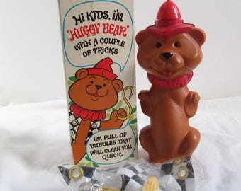 Avon Vintage 1970's Huggy Bear Kids Vintage Bubble Bath 8oz Learn To Lace & Tie Shoes In Original Box Vintage Avon Collectibles